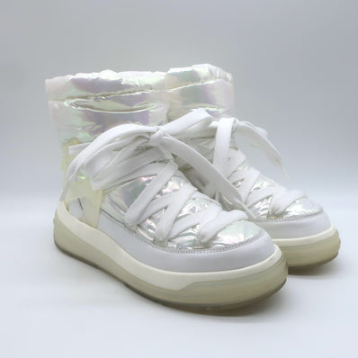 Moncler Insolux Iridescent Down Snow Boots White Size 35.5