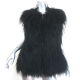Moncler Karen Sheep Fur Down Puffer Vest Black Size 1