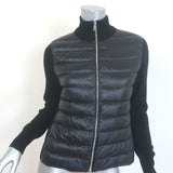 Moncler Padded Wool Zip-Up Down Puffer Cardigan Black Size Extra Small