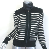 Moncler Striped Down Puffer Cardigan Jacket 