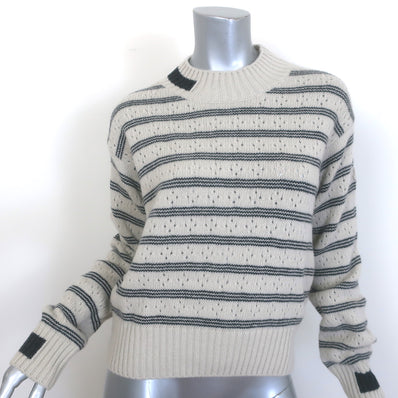 Moncler Striped Pointelle Knit Sweater 