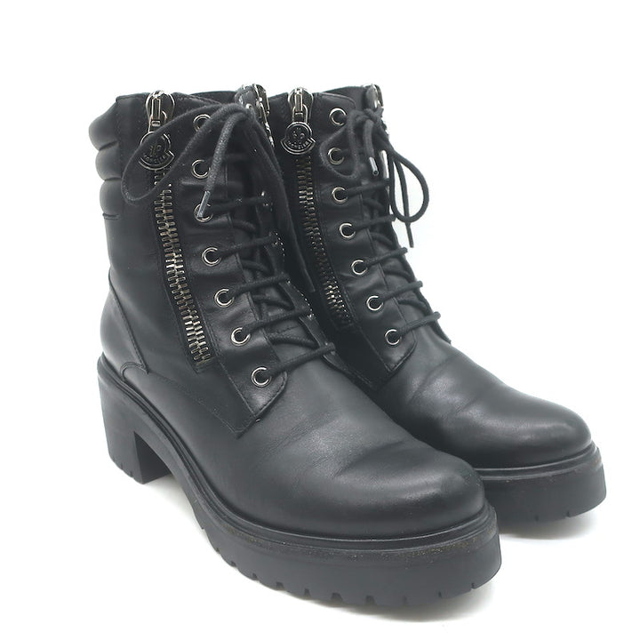 Moncler Viviane Side-Zip Combat Boots