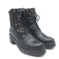 Moncler Viviane Side-Zip Combat Boots Black Leather Size 38