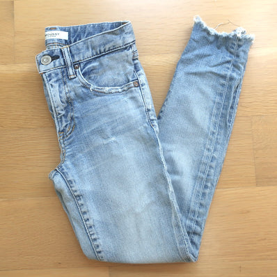 Moussy Tyrone Skinny Jeans Light Blue Stretch Denim Size 23
