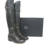 N.D.C. Gerda High Over the Knee Riding Boots Black Washed Leather Size 36