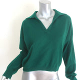 Naadam Cashmere Polo Sweater Emerald Size Small NEW