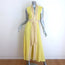 Natacha & Vanessa Thalie Tie-Waist Cutout Maxi Dress Yellow Size Small/Medium