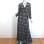 Natalie Martin Kate Maxi Wrap Dress Black Floral Print Size Small