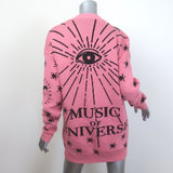 Nervure Music of Universe Oversize Cardigan Pink