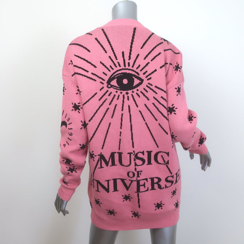 Nervure Music of Universe Oversize Cardigan Pink