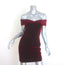 Nicholas Off the Shoulder Velvet Mini Dress Burgundy Size US 4