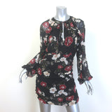 Nicholas Tie-Neck Blouson Sleeve Mini Dress 