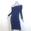 Nicole Miller Structured Off the Shoulder Dress Navy Heavy Jersey Size 6