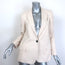 Nili Lotan Don Pinstriped Blazer Ecru Cotton Size 4 One-Button Jacket