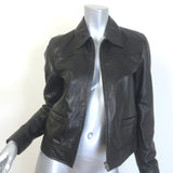 Nili Lotan Freddie Zip-Up Leather Jacket Black Size Small