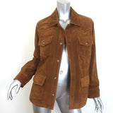 Nili Lotan Justine Suede Western Jacket Terracotta Size Large