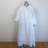 Nili Lotan Nelya Broderie Anglaise Tie-Neck Maxi Dress 