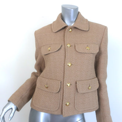 Nili Lotan Paloma Boucle Tweed Jacket Camel 
