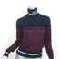 No. 21 Metallic-Striped Turtleneck Sweater Navy/Red Wool Size 36 NEW