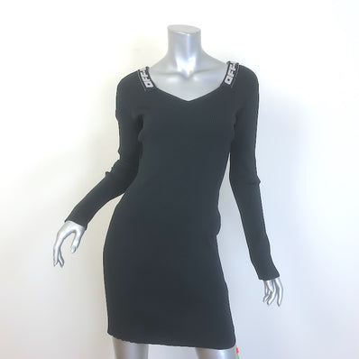Off-White Crisscross Logo Band Mini Dress Black 