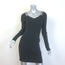 Off-White Crisscross Logo Band Mini Dress Black Ribbed Knit Size 42 NEW