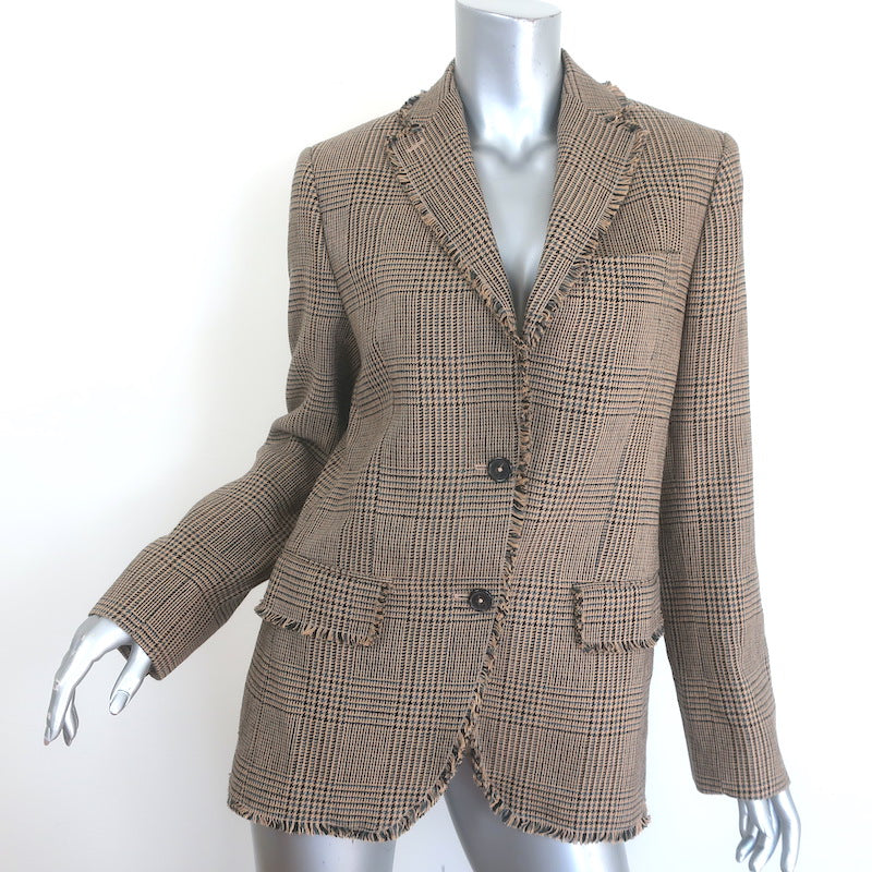 Officine Generale Charlene Houndstooth Plaid Blazer