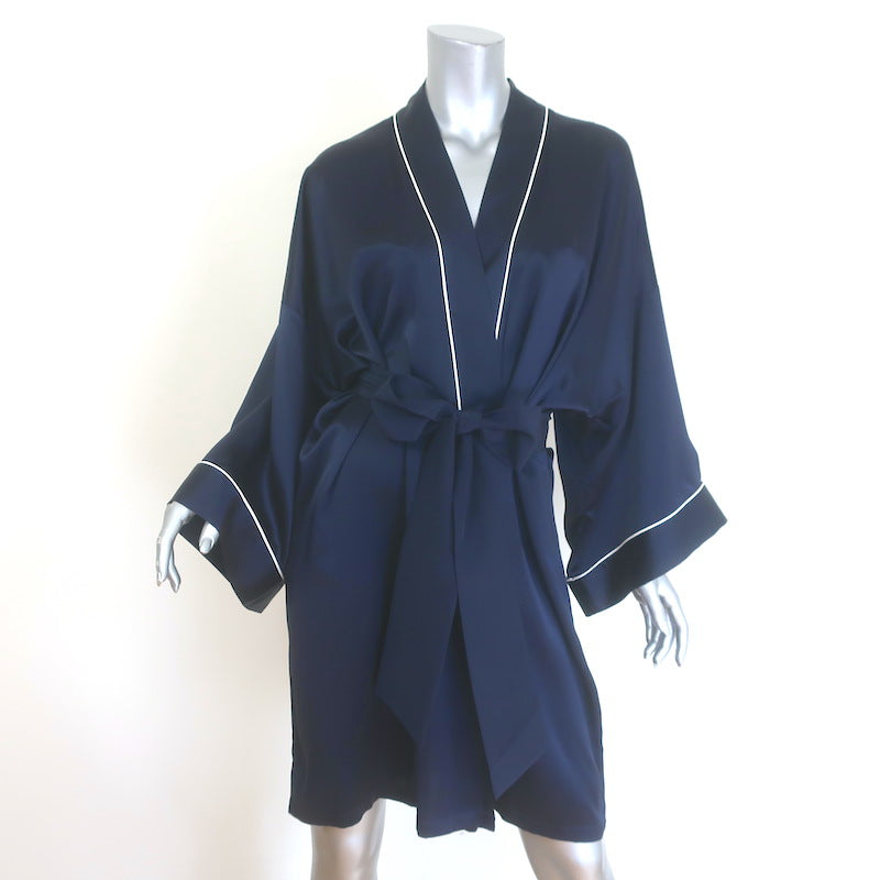 Olivia Von Halle Mimi Robe Navy 