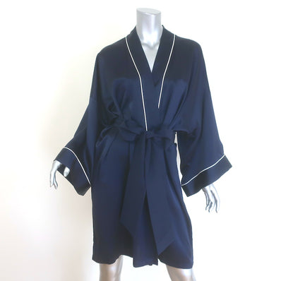 Olivia Von Halle Mimi Robe Navy 