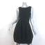 Oscar de la Renta Crisscross-Back Bubble Hem Dress Black Wool Crepe Size 6