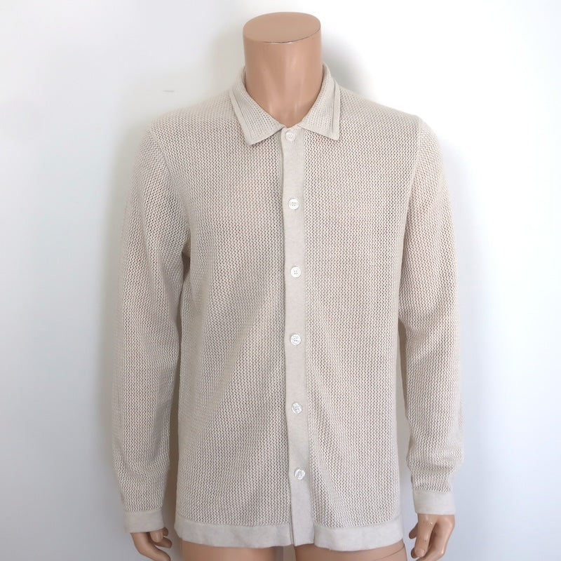 PAIGE Wilkinson Open Knit Button-Down Sweater 