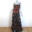 Paco Rabanne Flared Maxi Dress Black/Orange Firework Print Size 44