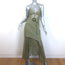 PatBO Bustier Midi Dress Vintage Khaki Mesh & Linen Size US 4