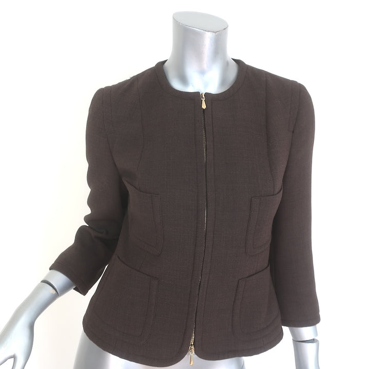 Paul Smith Lady Leigh Zip-Up Cropped Jacket Dark