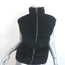 Peserico Glittery Corduroy Down Puffer Vest Black Size 36 NEW