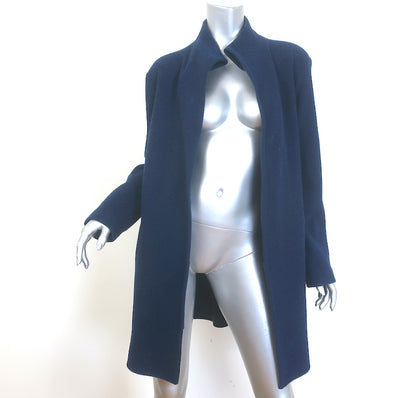 Peter Cohen Coat Navy Cashmere-Wool Size Medium Open-Front Jacket