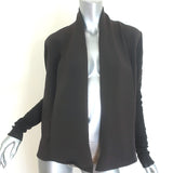 Peter Cohen Mesh-Sleeve Silk Jacket Olive Brown Size Small