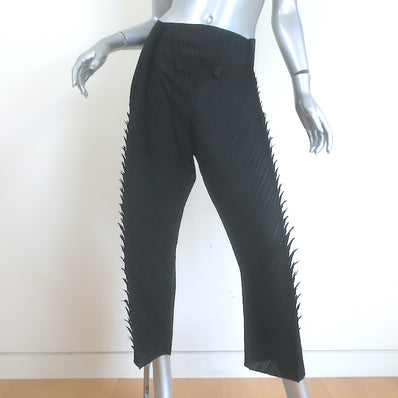 Pleats Please Issey Miyake Frayed Seam Pants Black Size 3
