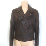 Polo Ralph Lauren Leather Lace Up-Side Moto Jacket