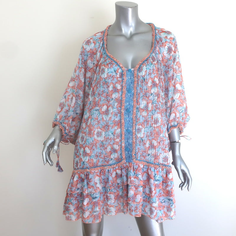 Poupette St Barth Bobo Ruffled Poncho Mini Dress 
