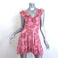 Poupette St Barth Della Tie-Waist Mini Dress Pink Sunflower Size Extra Small