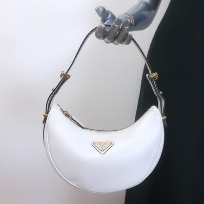 Prada Arque Small Shoulder Bag White