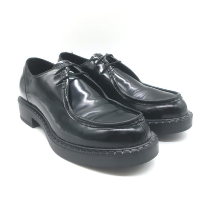 Prada Brushed Leather Lace-Up Shoes Black Size 7