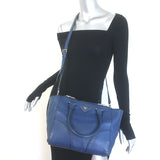 Prada City Calf Stitched Twin Pocket Tote