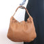 Prada Embossed Leather Hobo Tan Large Snap-Top Shoulder Bag