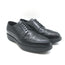 Prada Lace-Up Wingtip Brogue Shoes Black Brushed Leather Size 7