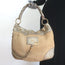 Prada Metallic Snakeskin-Trimmed Raffia Medium Hobo Bag Beige/Gold