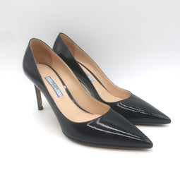 Prada Patent Saffiano Leather Pointed Toe Pumps 