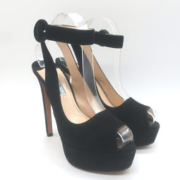 Prada Platform Peep Toe Ankle Strap Sandals 