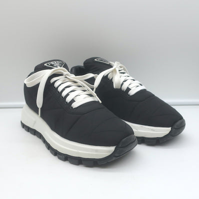 Prada Prax 01 Re-Nylon Quilted Low Top Sneakers Black Size 37.5