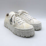 Prada Re-Nylon Double Wheel Platform Low-Top Sneakers White 